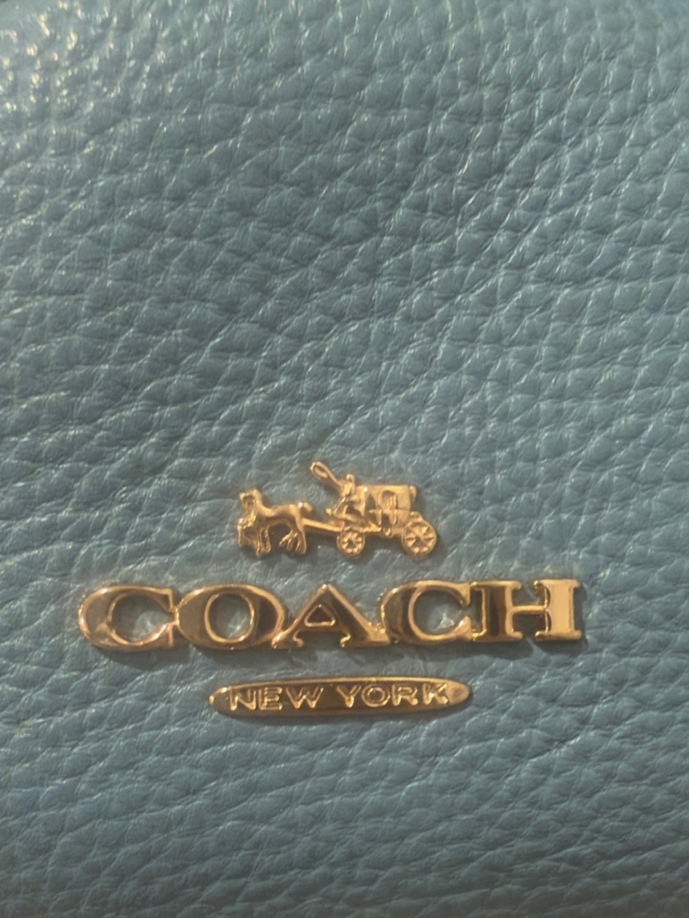 🩵🌼 Coach Madison Phoebe Cornflower Blue Pebbled Leather Shoulder Bag - EUC! - Picture 14 of 16